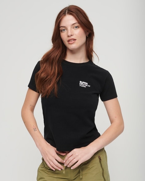 Buy Black Tshirts for Women by SUPERDRY Online