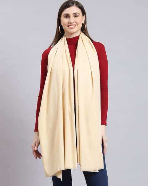 Buy Cream Shawls Wraps for Women by MONTE CARLO Online