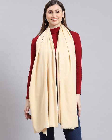 Women Woolen Shawl with Fringes Price in India