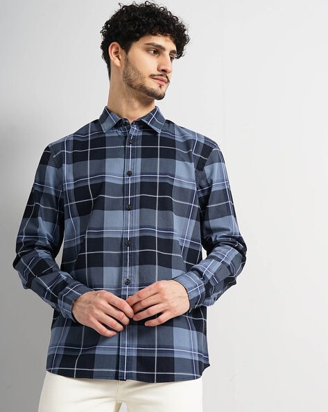 Celio Men Checked Regular Fit Shirt