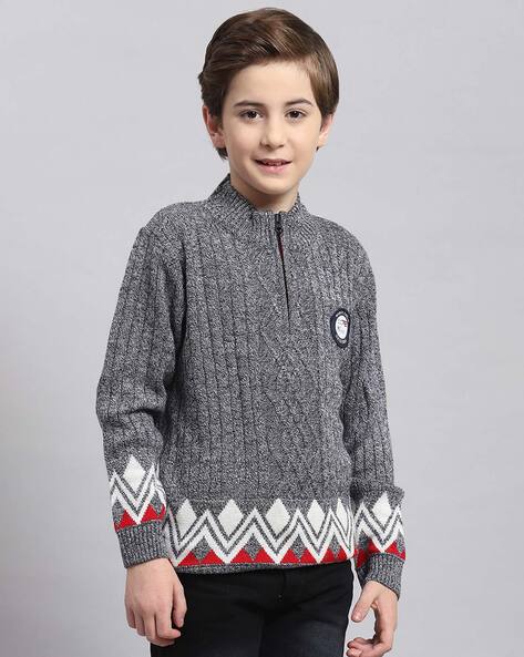 Boys grey sale sweater