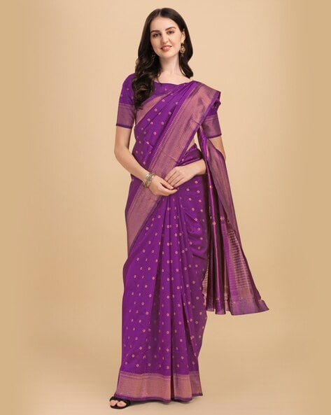 Buy Purple Sarees for Women by Indie Picks Online