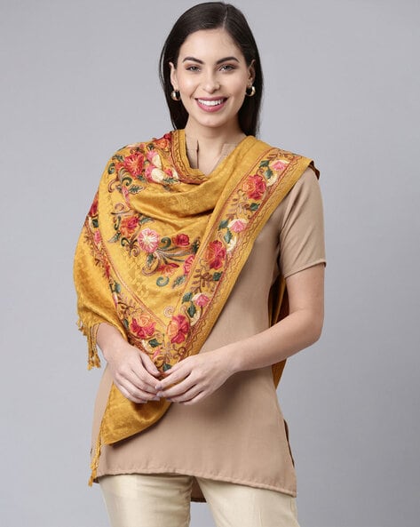 Yellow clearance pashmina scarf