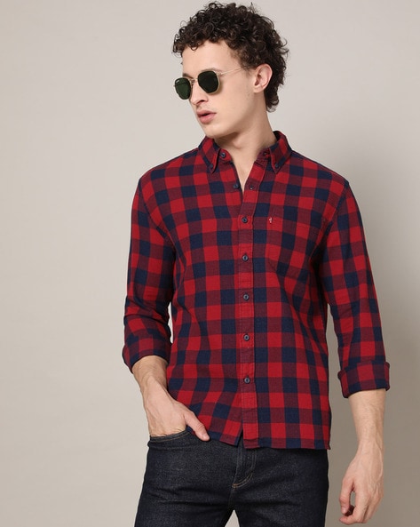 Levis Men Checked Slim Fit Shirt