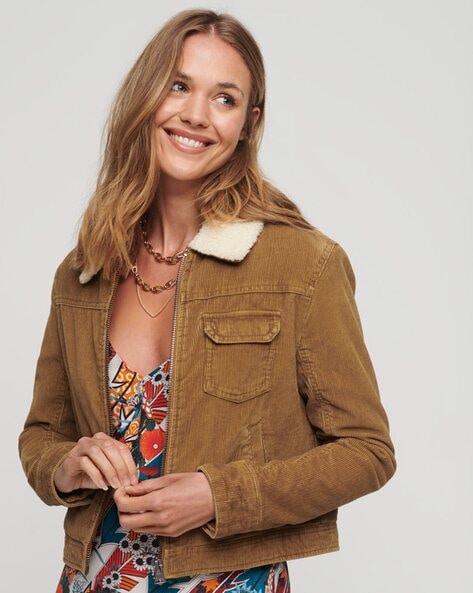 Tan corduroy outlet jacket womens