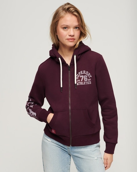 Athletic zip up hoodie sale