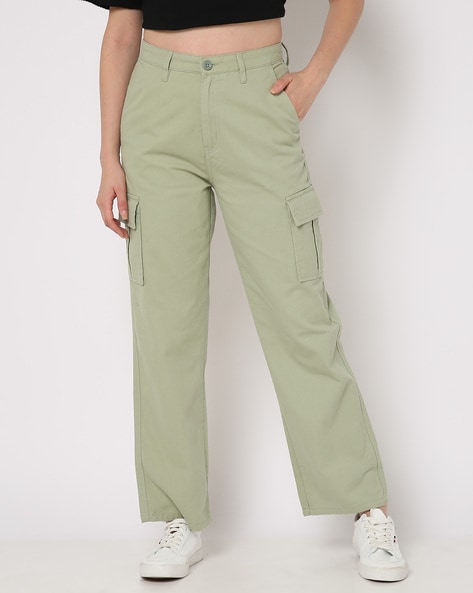 Green cargo pants womens hotsell