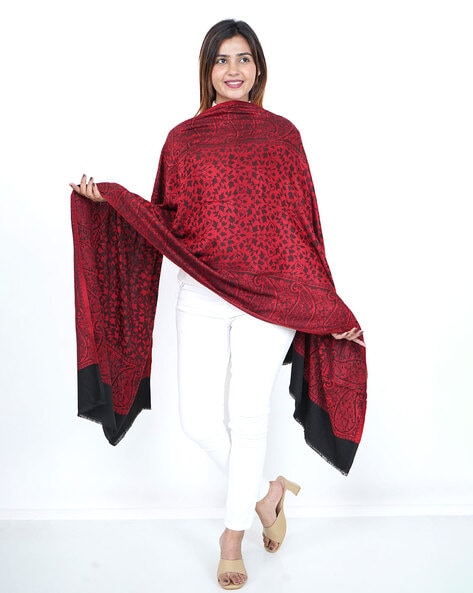 Paisley Print Stole with Fringed Hemline Price in India