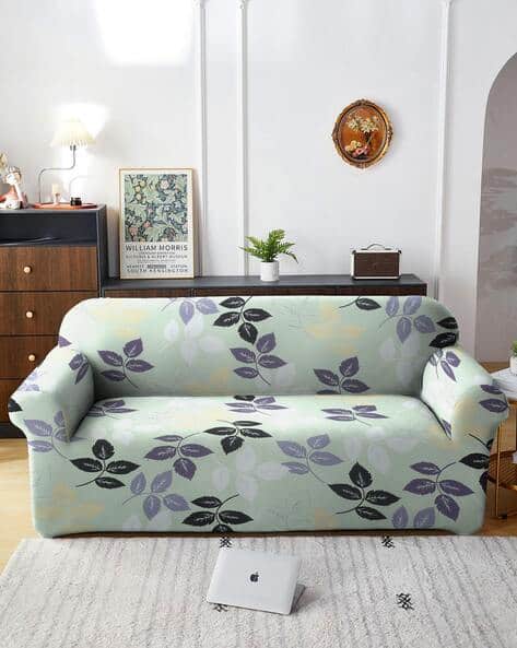 Cortina Eyelet Curtain Leaf Print 4-Seater Sofa Cover