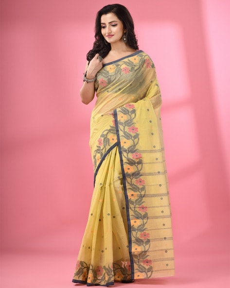 Amazing lemon yellow banarasi silk with weaving design saree. –  ajmera-retail