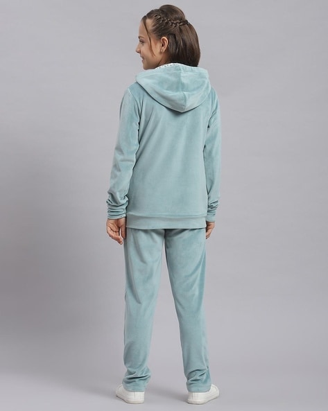 Blue Ladies Full Sleeves Hoddie Top With Track Pant at Rs 320