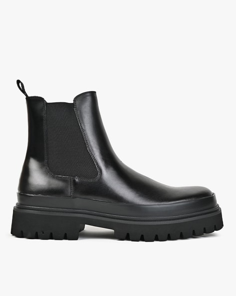 Aldo Men Round-Toe Slip-on Boots