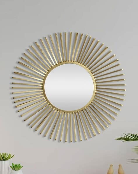Buy Gold-Toned Mirrors for Home Kitchen by Shree Kala Home Decor
