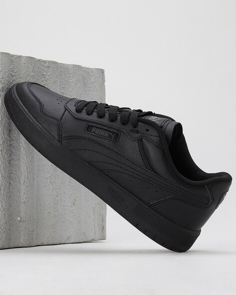 Black fashion puma trainers