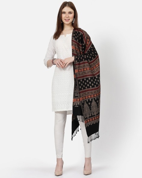 Printed Stole with Tassels Price in India