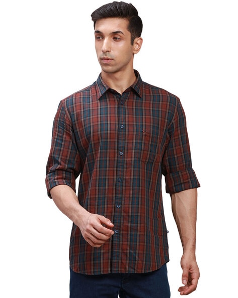 Parx Men Checked Slim Fit Shirt