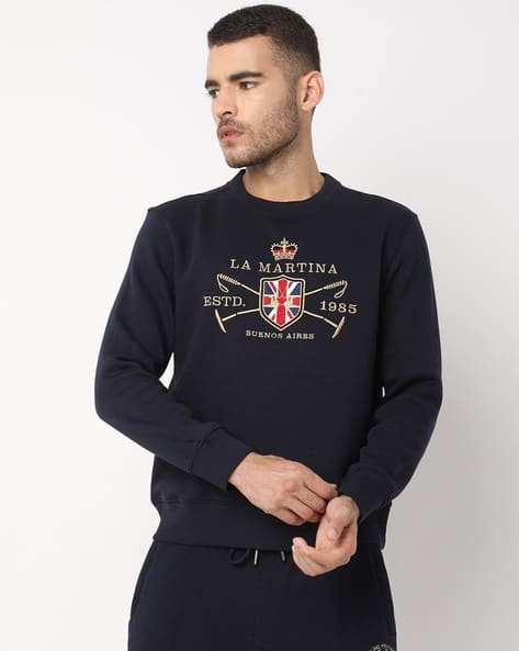 Buy Navy Blue Sweatshirt Hoodies for Men by La Martina Online