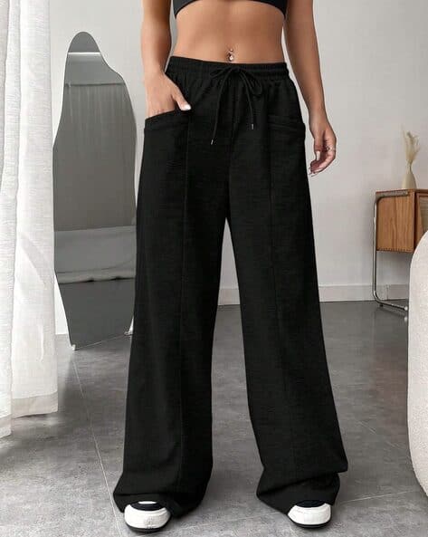 Buy Black Trousers Pants for Women by LA CHIC PICK Online