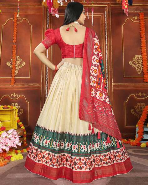 Embroidered Party Lehenga Choli in Off white Georgette - LC4760