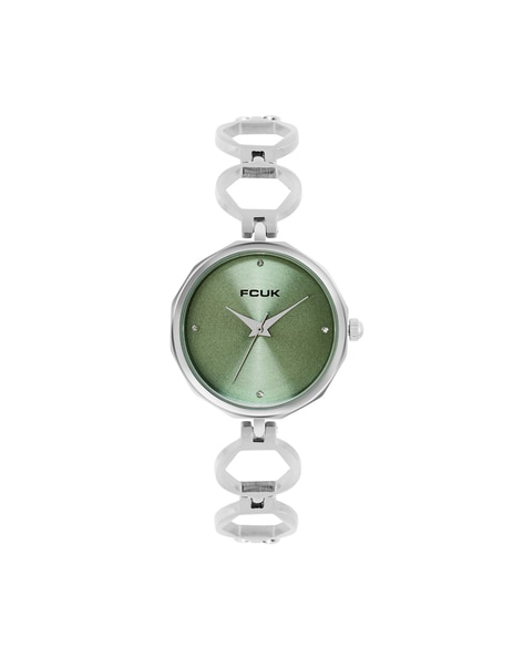 Silver metal outlet strap watch women's