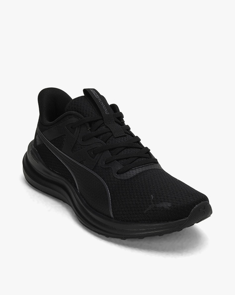 Puma all black running on sale shoes