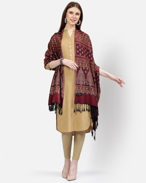 Printed Stole with Tassels Price in India