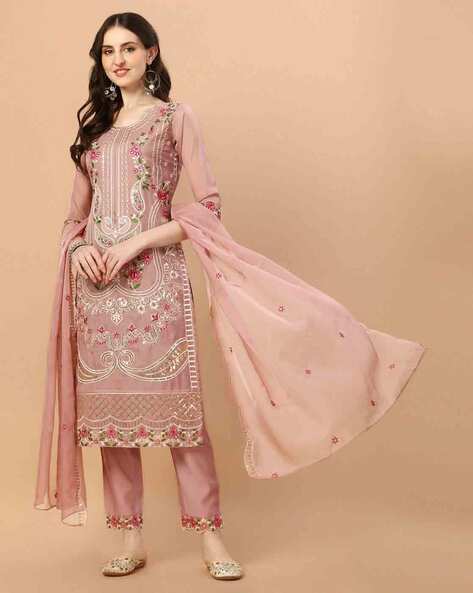Pink Kurta Suit Sets for Women by BERRYLICIOUS Online | Ajio.com