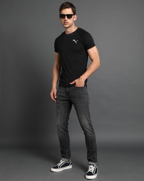 Men Lightly Washed Skinny Fit Jeans