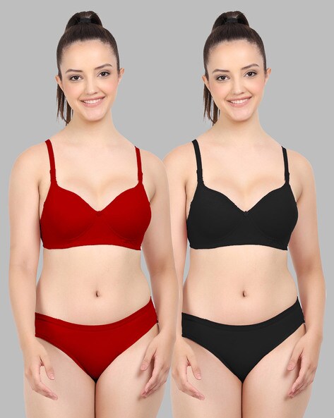 Pack of 2 Seamless Sport Bras with Panties