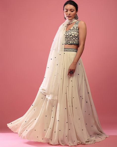 Pleasant Dusty Pink Thread And Sequins Embroidered Georgette Semi Stitched  Lehenga - SHUBHKALA - 3910001 in 2023 | Designer lehenga choli, Lehenga  choli, Sequence lehenga