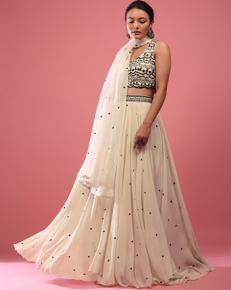 PEACH TO PINK THREAD AND SEQUINS EMBROIDERED SILK FESTIVE & PARTY WEAR SEMI  STITCHED LEHENGA - SHUBHKALA - 3960372 | Designer lehenga choli, Lehenga,  Silk lehenga