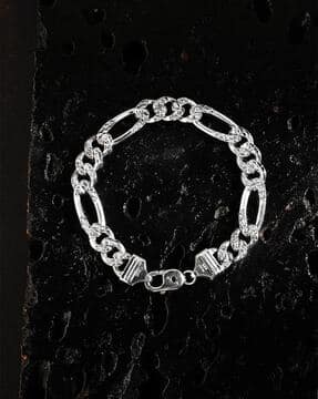 Buy Zord Men Sterling Silver Chain Bracelet Online | Ajio.com