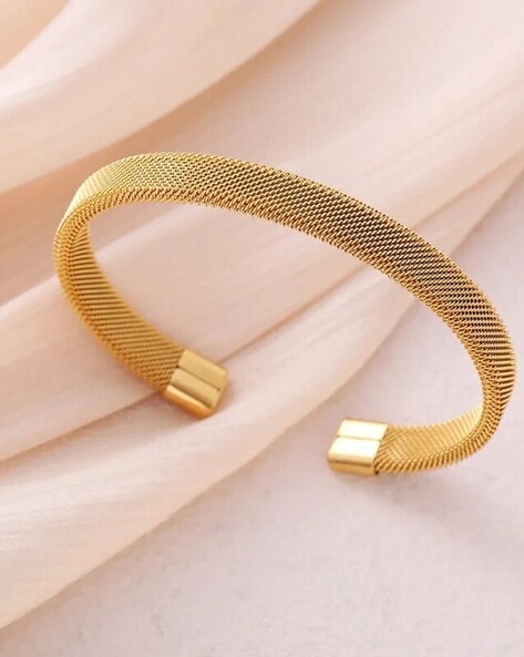 Varieties Adjustable Free Size Big Strong Heavy Pure Stainless Steel Copper  Brass Alloy Gold Cuff Kada