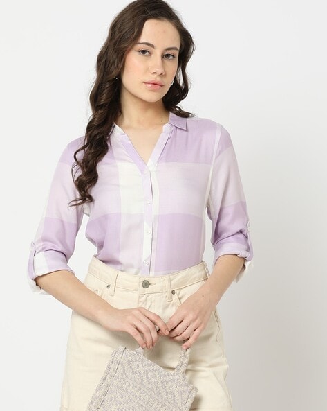 Women Checked Relaxed Fit Shirt