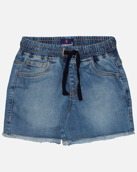 Buy Blue Shorts & 3/4ths for Girls by Kiddopanti Online