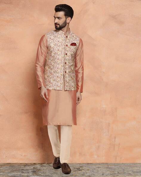 Buy Kurta Pajama with Jacket | Kurta Pajama for men with jacket USA