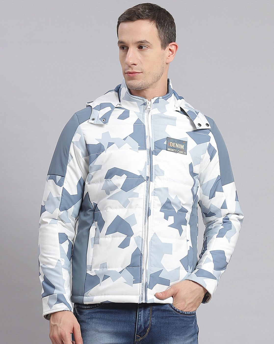 Buy MONTE CARLO Printed Polyester Blend Regular Fit Men's Jacket | Shoppers  Stop