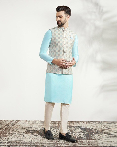 Buy online Men Self Design Pathani Kurta With Trousers from Clothing for Men  by Armaan Ethnic for ₹1099 at 73% off | 2024 Limeroad.com