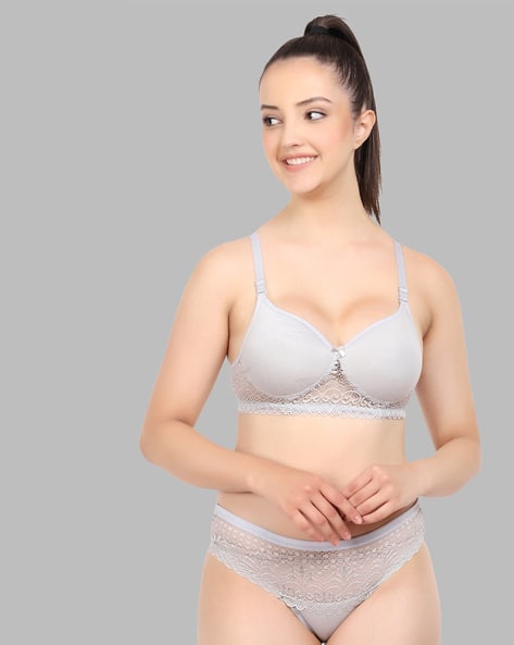Buy Silver Lingerie Sets for Women by AAMARSH Online