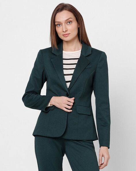 Vero Moda Solid Single-Breasted Blazer