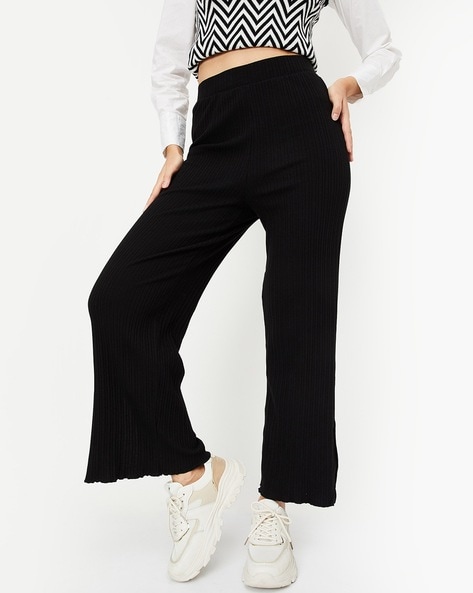 Buy Black Trousers & Pants for Women by Fig Online | Ajio.com
