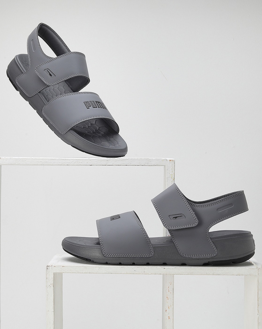 Plastic Daily wear Men HyTech Grey Velcro Sandals, 9 at Rs 699/pair in  Bahadurgarh