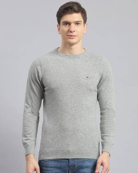 Buy Light grey Sweaters Cardigans for Men by Monte Carlo Online