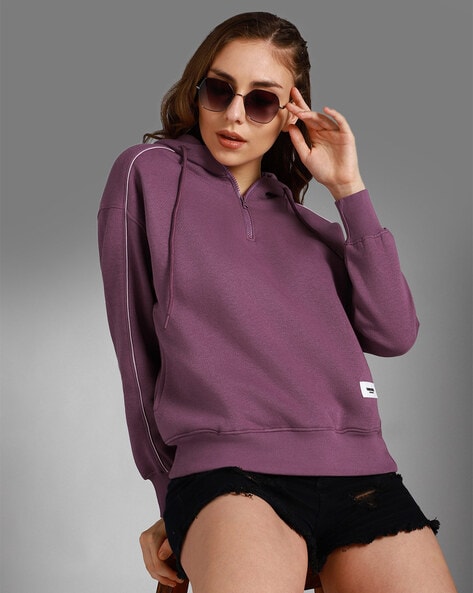 Zip-Front Sweatshirt with Full Sleeves