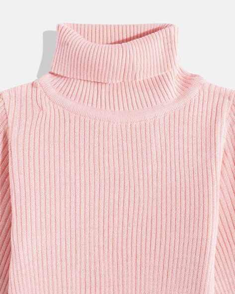 Girls Ribbed Turtleneck Pullover