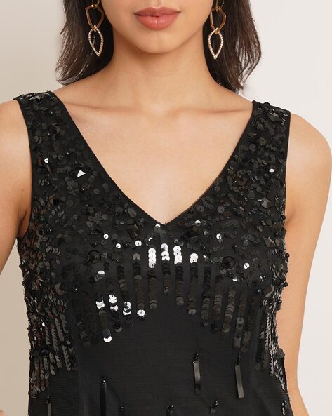 NBD Mila Embellished Mini Dress in Black | REVOLVE