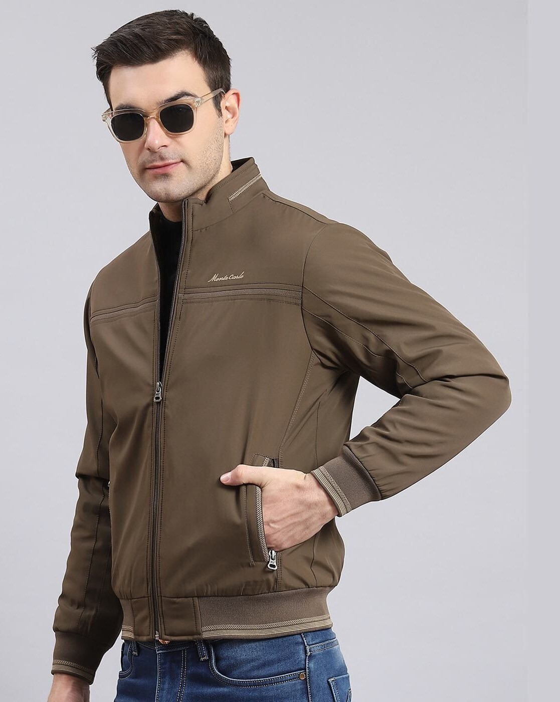 Monte Carlo Black Leather Jacket - Buy Monte Carlo Black Leather Jacket  Online at Best Prices in India on Snapdeal