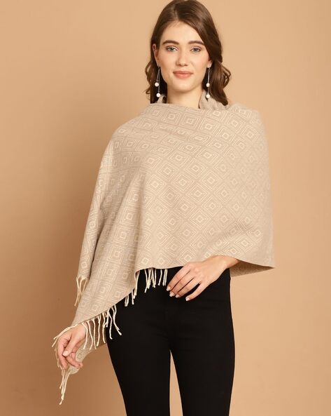 Women Self-Design Stole with Fringes Price in India