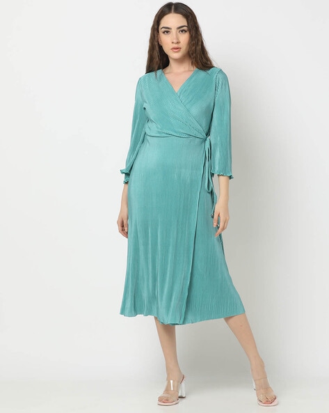 Women Relaxed Fit Wrap Dress