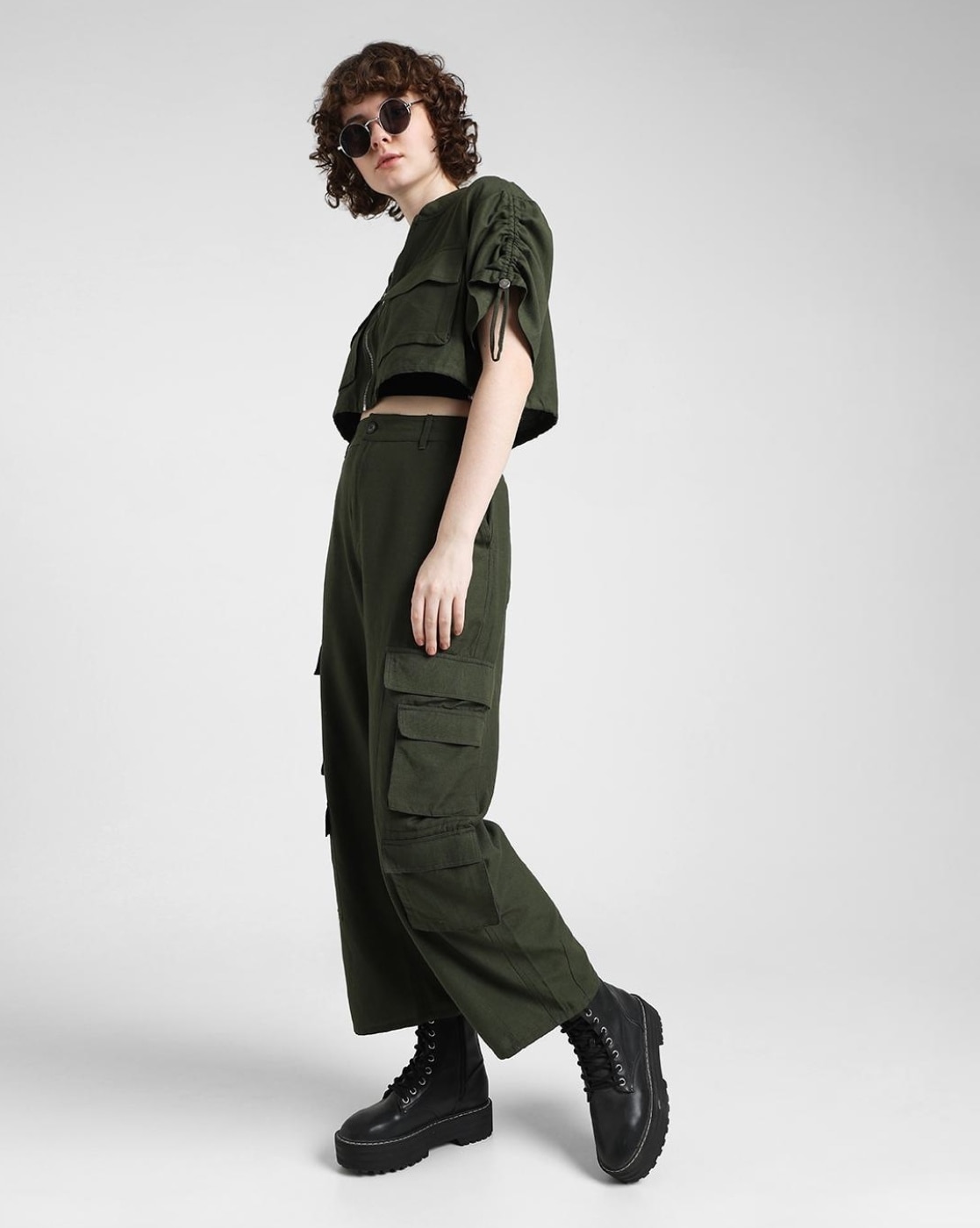 Image 3 of GLOSSY CARGO TROUSERS from Zara  Cargo trousers, Topshop  outfit, Trousers women